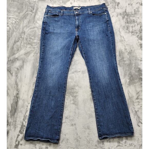 Levi's Jeans Womens 22W Blue Classic Bootcut Stretch Denim Boho Western Casual - Picture 1 of 15